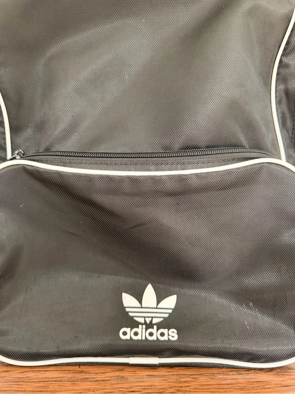 Adidas Basic Black and White Neutral Backpack w Front Trefoil Logo Unisex